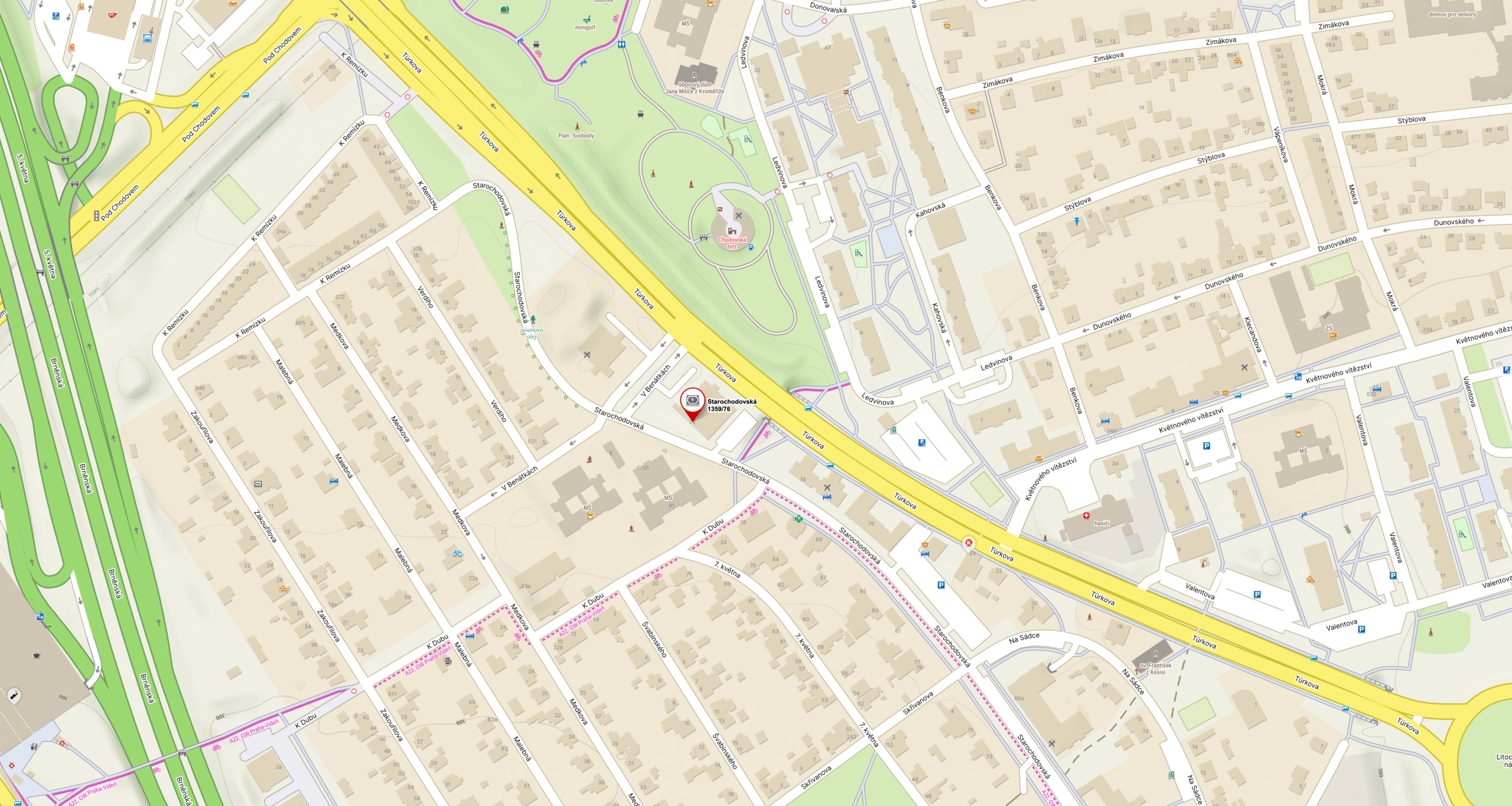 Map with CMQC representation